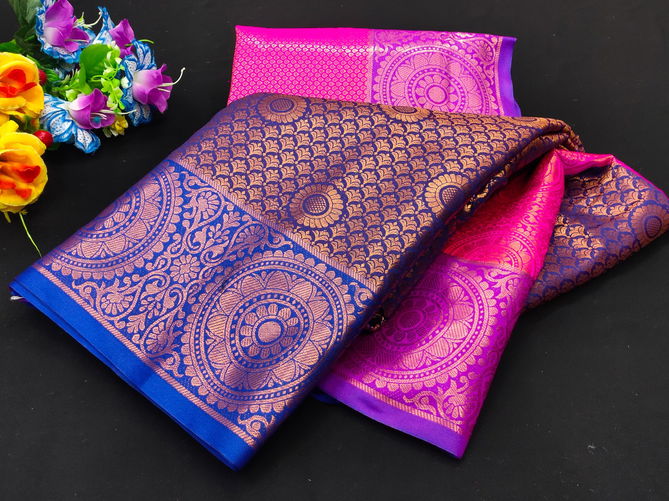 Kanjivaram 02 Fancy Wear Designer Wholesale Non Catalog Saree Catalog
